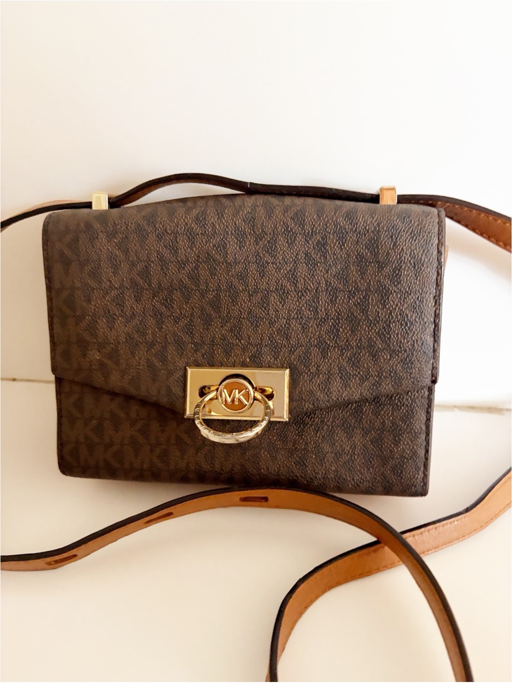 Michael Kors Hendrix Signature MK Monogram convertible Crossbody bag